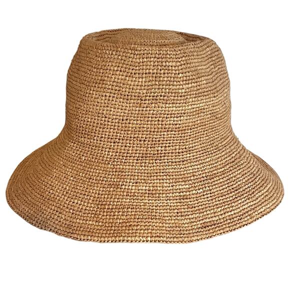 Aritzia Accessories - Aritzia Little Moon Women's Straw Sun Hat Packable Beach Travel Beige Size XS